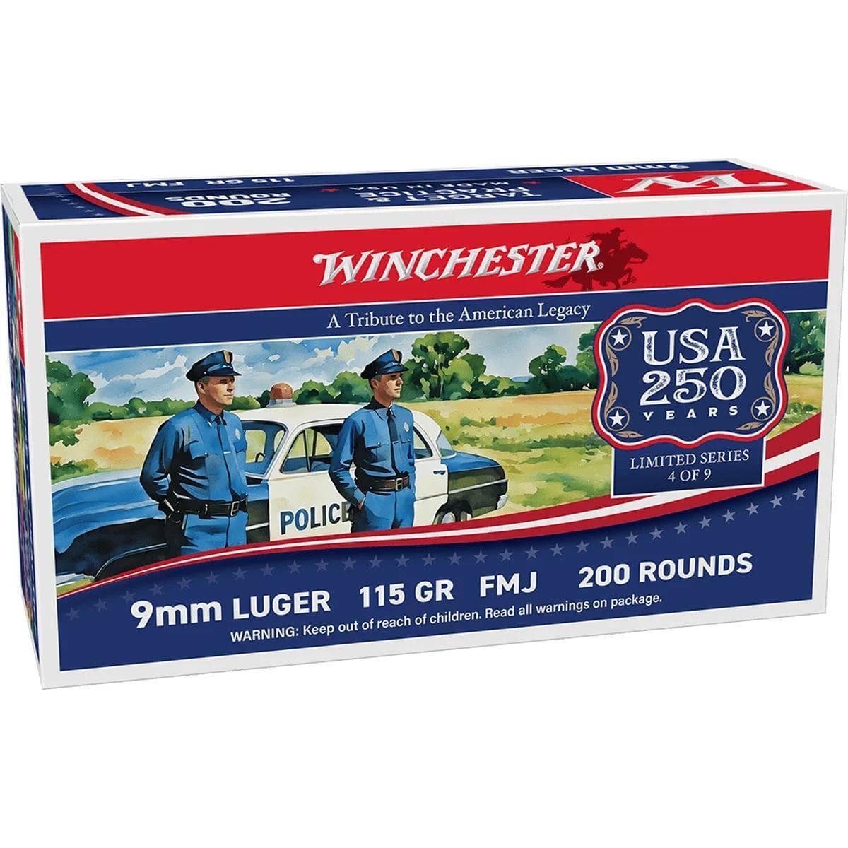 Winchester USA White Box 9mm Luger 115gr FMJ 200/Box