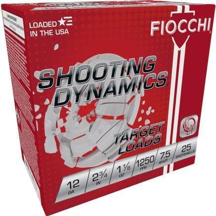 Fiocchi Exacta Fast Shooting Dynamics Shotshells 12ga 2-3/4 in 1-1/8 oz 1250 fps #7.5 25/ct