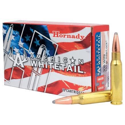 Hornady American Whitetail Rifle Ammunition .308 Win 150 gr. SP 2820