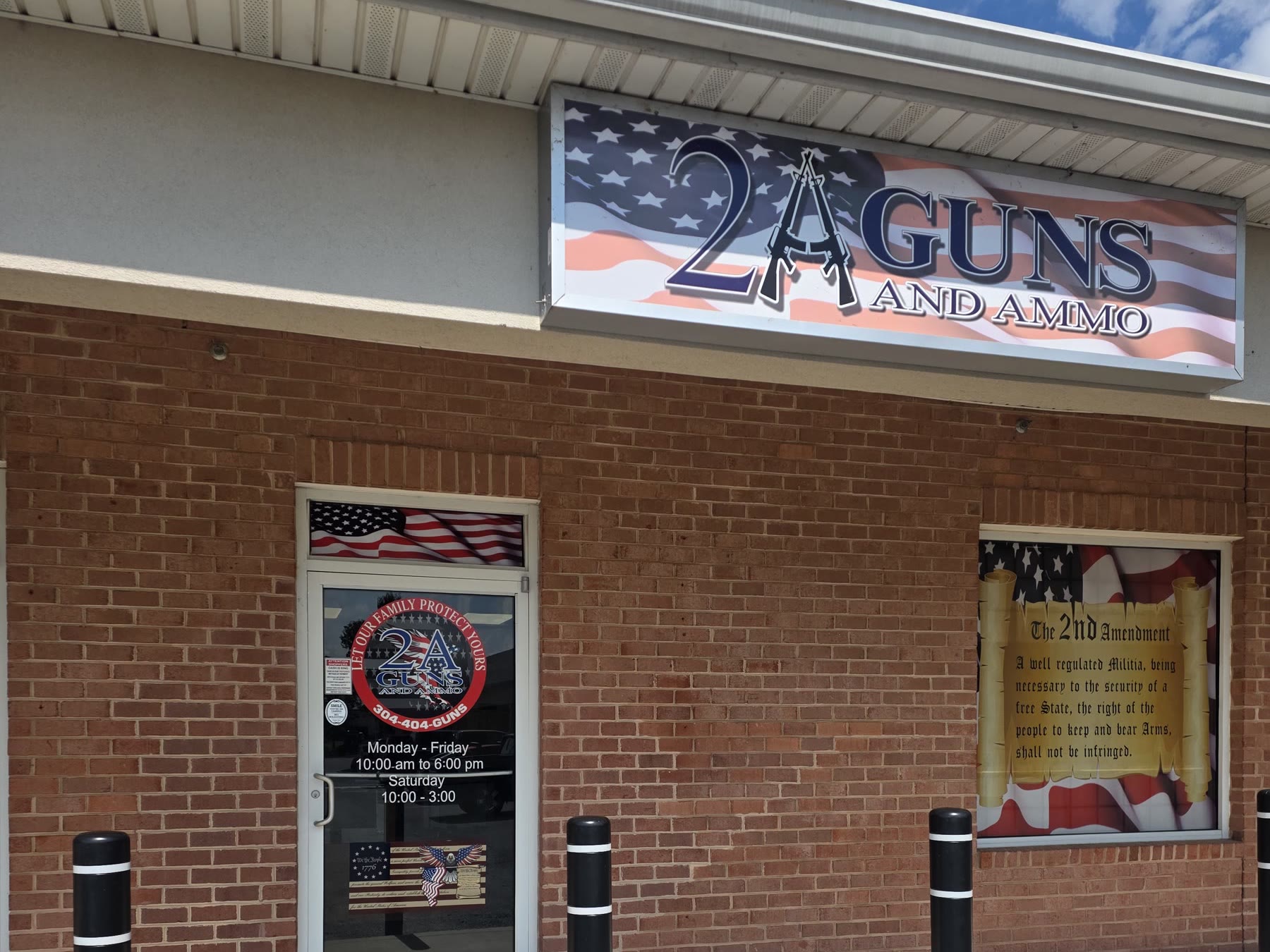 2A Guns & Ammo storefront in Martinsburg, West Virginia